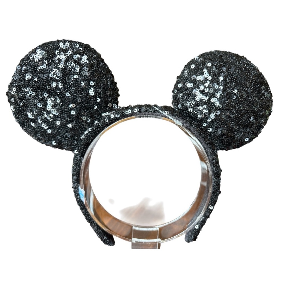 Disney Mickey Mouse Black Sequin Ears Headband NWT 2 - Picture 3 of 4